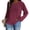 Wine, variant on HAiming Women's Long Sleeve Shirts Casual Solid Color Round Neck Pullover Basic Tops Plus Size Loose Comfy Blouse