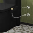thumbnail image 5 of Aqua Non-Electric Bidet Toilet Attachment in Matte Black with Polished Gold Hardware, 5 of 9