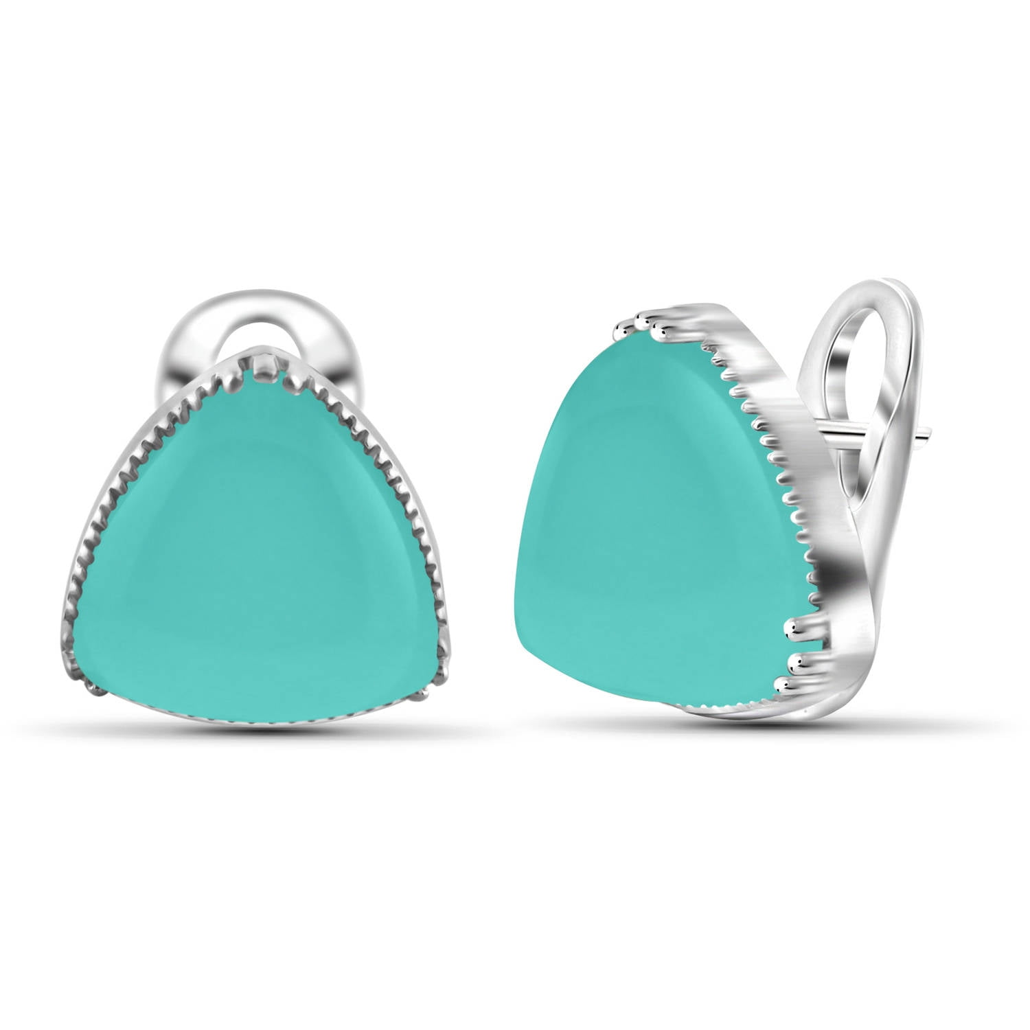 JewelersClub 17-1 2 Carat T.G.W. Chalcedony Sterling Silver Stud Earrings by JewelersClub
