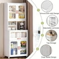 thumbnail image 3 of Toytexx Armoire de Rangement de Garde-Manger de Cuisine 73 Pouces, Organisateur Pliable avec Roues Pivotantes pour la Maison, 3 of 7