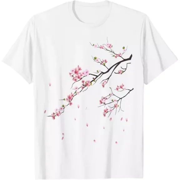 Hot Trending Sakura Cherry Blossom Tree T-Shirt S-5Xl Birthday Gifts; For Men & Women