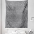 thumbnail image 1 of Abstract Tapestry, Geometric Pattern of Small Triangles over Grey Spotty Backdrop Geometric Details, Fabric Wall Hanging Decor for Bedroom Living Room Dorm, 5 Sizes, Grey White, by Ambesonne, 1 of 1