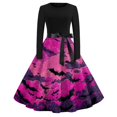thumbnail image 2 of Halloween Dresses for Women Adult Square Neck Long Sleeve Renaissance Gothic Style Dress For Themed Party Evening Occasions, 2 of 5