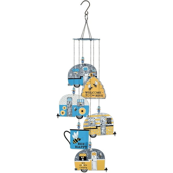 Sunset Vista Designs 93648 Wind Chime (Bee Camper, 22-inch Height)