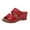 Red, variant on Juosiy Sandals for Women 2025 Platform Wedge Hollow Out Rome Open Toe Slip On Summer Mule High Heels