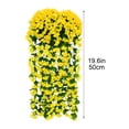 thumbnail image 3 of Guirnalda colgante de flores artificiales de violeta con orquídeas de seda, arreglo floral decorativo reutilizable para bodas, eventos, decoración del hogar y jardín., 3 of 6