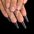 thumbnail image 4 of Puntas para uñas con forma de ataúd SWETIDY, acrílico largo y transparente, 500 unidades, con caja, 4 of 6