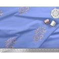 thumbnail image 2 of Soimoi Blue Cotton Voile Fabric Artistic Leaves Decor Fabric Printed Yard 56 Inch Wide, 2 of 3