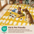 thumbnail image 4 of Design&I 3'x5' Washable Accent Rug Pet Friendly & Non-Slip Built-In Grip Cow Print Spotted Bold Symmetrical Farmhouse Motif Abstract Border for Bedroom, Walk-in Closet, 4 of 7