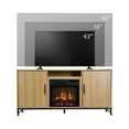 thumbnail image 4 of Modern Ember Rochester TV Stand, Entertainment Center, TVs up to 60", 2 Cabinets, 3 Shelves, with 18" Electric Fireplace, 4 of 9