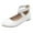 White, variant on CPNG Women's Solid Color Shoes Comfortable Fashion Elastic Ankle Straps Flats Shoes with Elastic Ankle Straps Dressy Ballerina Style Closed Toe Casual Flat