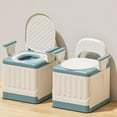 thumbnail image 1 of Portable Adults Toilet, Slip Resistant Mobile Bedside Commode Removable Armrest Strong Load Bearing Soft Cushion  for Home Bedroom, 1 of 7