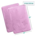 thumbnail image 2 of KriKac Bath Mat Set – Memory Foam Bath Mat - Soft Bathroom Rug - Non Slip and Super Absorbent - Fast Drying Machine Washable Bath Mat Set of 2 20 x 32, Lavender, 2 of 8