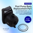 thumbnail image 6 of Polaris R0723100 Pool Pump Body Replacement Part for Above Ground Pools, Black, 6 of 9