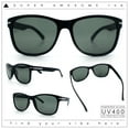 thumbnail image 2 of Mens Glass Lens Gentlemanly 90s Chic Large Horn Rim Sunglasses Matte Black, 2 of 8