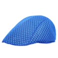 thumbnail image 6 of Men Women Summer Mesh Newsboy Cap, Hollow Breathable Ivy Flat Cap, Lightweight Sun Visor Hat for Casual Outdoor Streetwear(Blue), 6 of 6