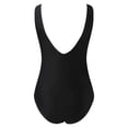 thumbnail image 5 of Sngxgn Women Swimsuit High Neck Plunge Ruched Tummy Control Bathing Suit(Black,S), 5 of 7