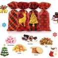 thumbnail image 4 of Sacs Cadeaux à Carreaux Rouges de Noël avec Attaches Torsadées, 100 Pcs Sacs de Friandises en Cellophane de Noël, Sacs à Bonbons pour Enfants, Emballage de Biscuits, Chocolats, Collations, 4 of 8