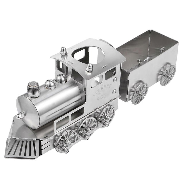 Steam Locomotive Statue Desktop Ornament for Home Office Decor – Compact Train Adornment for Creative Display and Train Enthusiasts