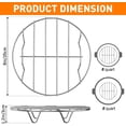 thumbnail image 2 of 8 Inch Cooking Rack Round 304 Stainless Steel Baking and Cooling Steaming Rack w Stand Cookware for Air Fryer Pressure Cooker Canning 2Pcs, 2 of 4