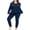 001-Navy Blue, variant on TIYOMI Plus Size Navy Blue Thermal Underwear For Women Crewneck Thermal TopLong Johns Fleece Lined Base Layer Top and Bottom Sets Fall Winter Pajama, 2-Pack XL 14W 16W