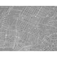 thumbnail image 2 of Vision Studio 14x12 White Modern Wood Framed Museum Art Print Titled - Custom Grey Map of New York, 2 of 4