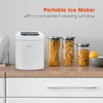 thumbnail image 4 of Magic Chef 27 lb. Capacity Portable Countertop Ice Maker, White and Makes Bullet Ice, 4 of 10
