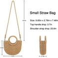 thumbnail image 6 of Kukuzhu Womens Straw Beach Bag Woven Crossbody Shoulder Bags Top Handle Satchel Handbag Purse for Summer, 6 of 7