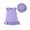Purple, variant on Girls Sundress Crew Neck Sleeveless Ruffled Hem Dresses Spring Summer Trendy Comfy Casual Outfits With Hat (2 Years, Purple)