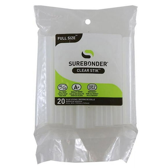 FPRDT20-6 Bâton de Colle Chaude Transparent - 20 par Paquet - Lot de 6