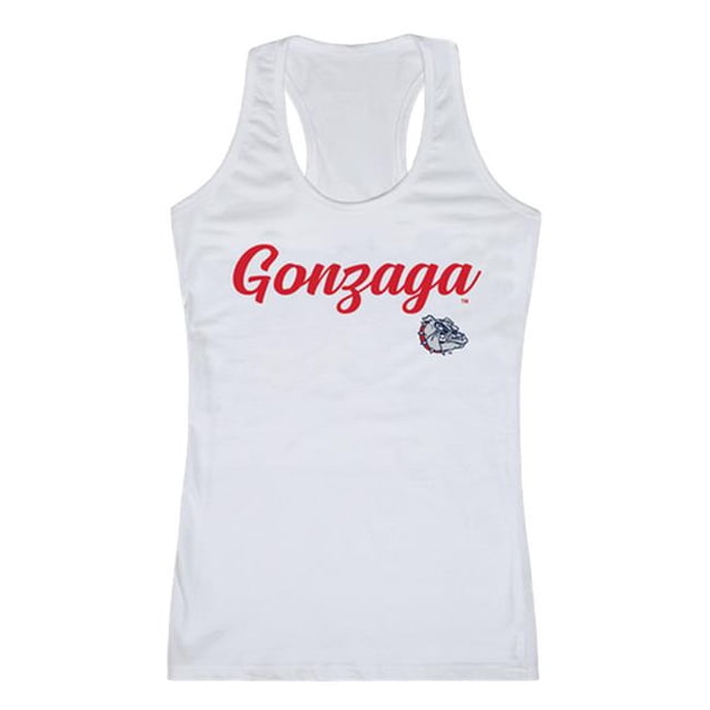 W Republic 557-187-WHT-04 Gonzaga University Womens Script Tank Top, White - Extra Large