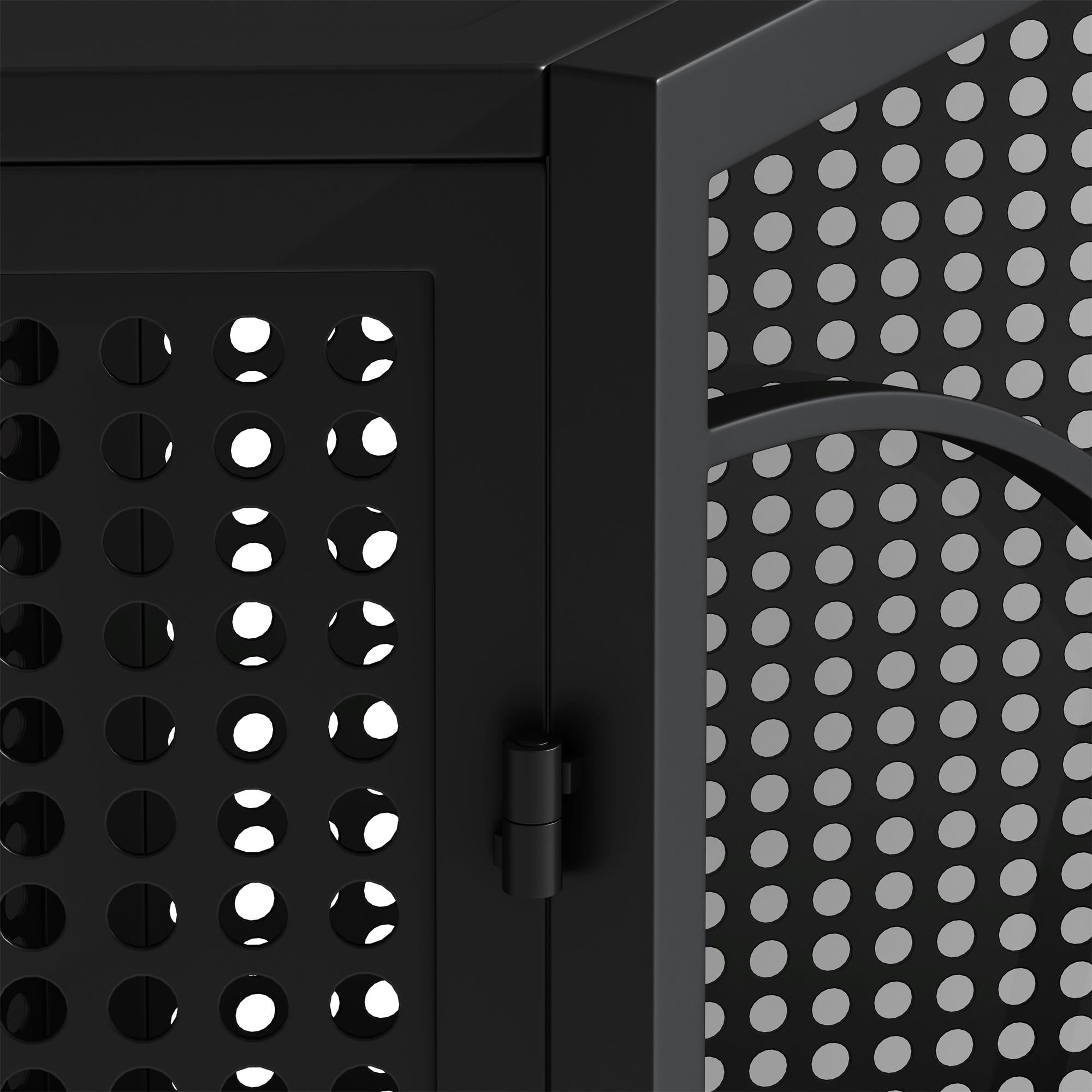 Pefilos 47" Metal Dog Crates for Large Dogs Indoor Corner Dog Cage Furniture with Tempered Glass for Living Room Dog House, Black Pefilos 47" Metal Dog Crates for Large Dogs Indoor Corner Dog Cage Furniture with Tempered Glass for Living Room Dog House, Black