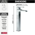 thumbnail image 5 of Delta Ara Single Handle Vessel Channel Bathroom Faucet, Chrome, 5 of 6
