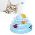 thumbnail image 1 of Cat Track Roller Toy, 4  PP Interesting Cat Turntable Ball Toy  For Kitten Blue, 1 of 8