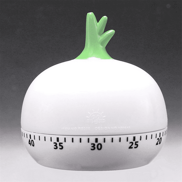Rotary Tool Egg Cooker Timer Novelty Kitchen Timer Vegetable Animal Cooking Timer Digital Egg Timer Cupcake Timer White