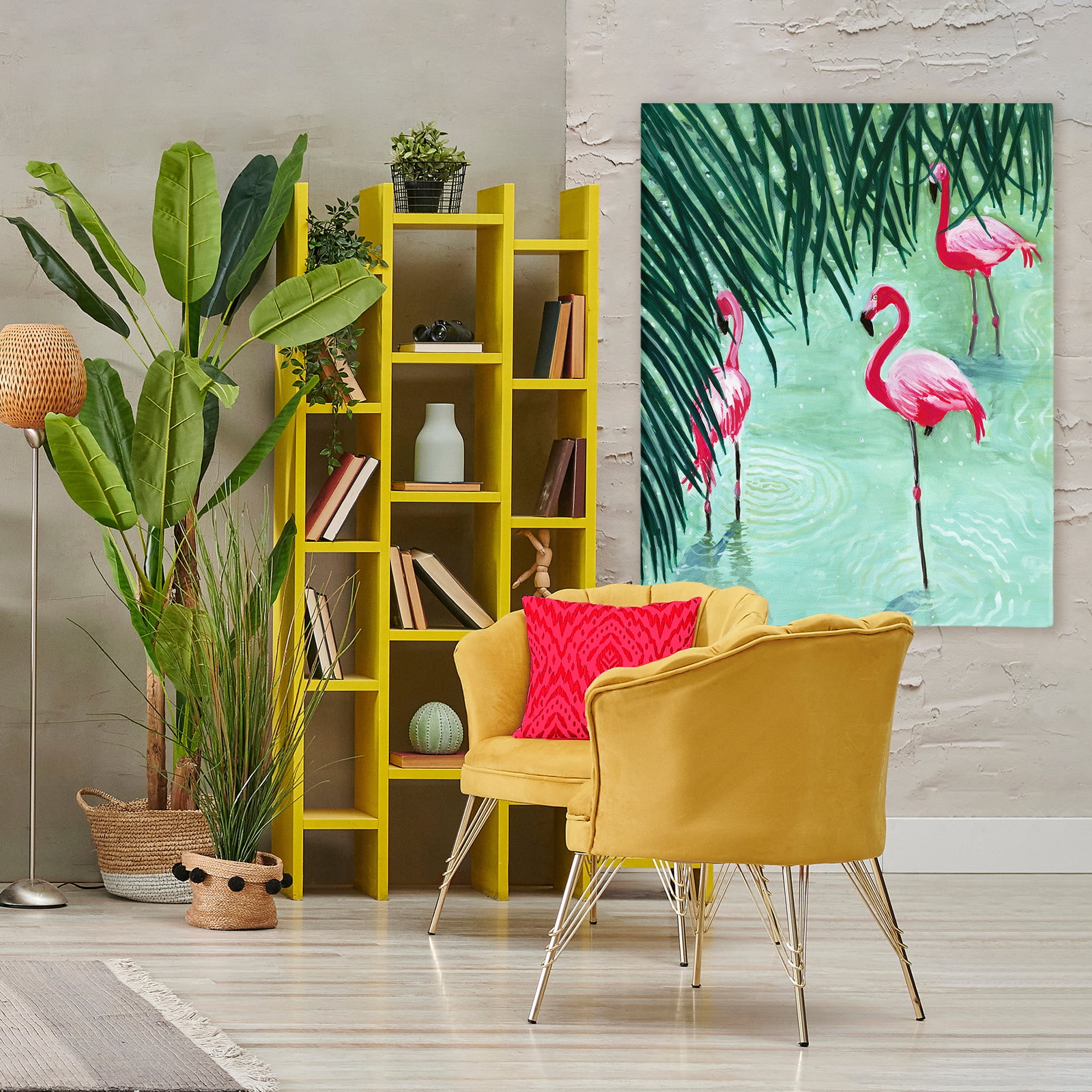 Stupell Industries Shallow Flamingo Pond Canvas Wall Art, design by Sarah Waldron Kimball