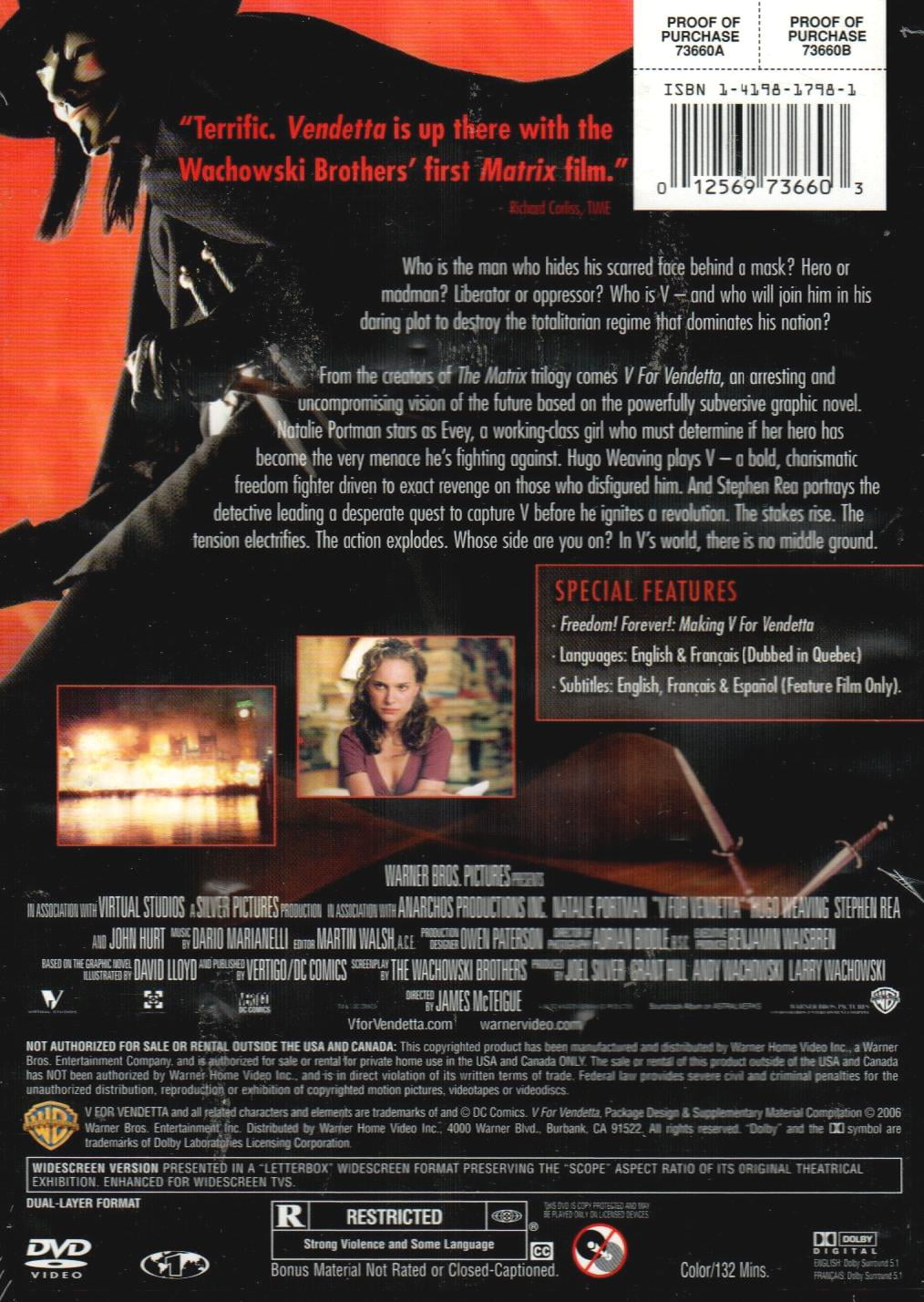 VfVReviewFilmWatchMarch2006, Review of the film V for Vende…