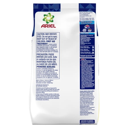 Ariel Laundry Detergent Powder, Original Scent, 70 oz, 44 Loads
