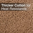 thumbnail image 3 of Ritz Terry Potholder & Hot Pad: Unparalleled Heat Resistant Durable 100% Cotton - Ergonomically Designed For Optimal Grip - Easy-Care Machine Washable Perfect For Your Kitchen - Mocha Brown 2-Pk, 3 of 5