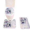 thumbnail image 1 of 3PCS Bath Rug Set Fashion Xmas Print Decorative Toilet Rug Toilet Lid Cover for Christmas, 1 of 9