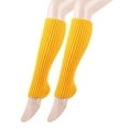 thumbnail image 2 of Fgnfyis Winter and Autumn Warm Knitted Leg Warmers for Girls Loose Fashionable Retro Socks for Women Comfortable and Soft Light Yellow, 2 of 3