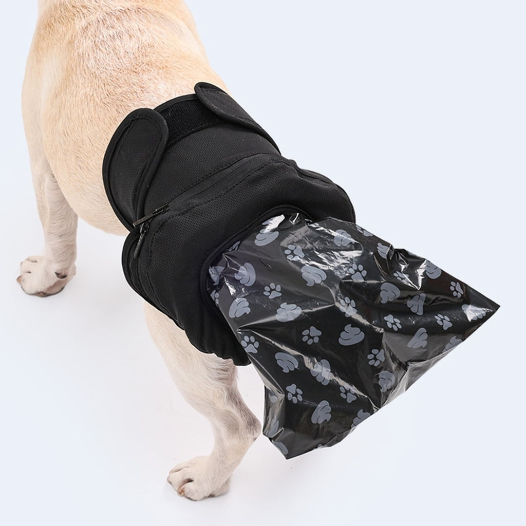 AOOOWER Reusable Dog Sanitary Panties Nappies with 50pcs Poop Bag Sanitary Diaper