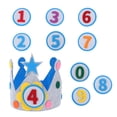 thumbnail image 4 of 1 Juego de tocado de cumpleaños, sombrero de corona de fieltro, números DIY, corona de cumpleaños para niños, 4 of 5