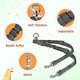 thumbnail image 3 of Divisor de correa doble para perros, acoplador de correa giratorio de 360 ​​​​grados antienredos, adecuado para pasear a 2 perros, correa dual reflectante ajustable que absorbe los golpes, 3 of 5