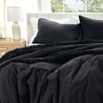 thumbnail image 3 of Bare Home Washed Duvet Cover Set - Ultra-Soft - Premium 1800 Collection - 3 Piece - Full, Black, 3 of 8