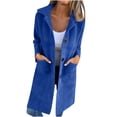 thumbnail image 2 of LOVZFMLL Jackets for Women's Solid Color Button Up Lapel Cardigan Top Jacket, 2 of 6