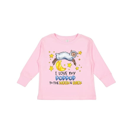 

Inktastic I Love My Poppop to the Moon and Back Cute Sheep Boys or Girls Long Sleeve Toddler T-Shirt
