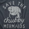 thumbnail image 2 of Mens Save The Chubby Mermaids T Shirt Funny Cute Manitee Preservation Tee for Guys Graphic Tees, 2 of 7
