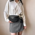 thumbnail image 2 of Bolso Pecho para Mujer Bolso Cuero PU Informal Impermeable para Mujer (Negro), 2 of 9
