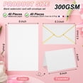 thumbnail image 2 of Uxcell 40 Sets Watercolor Cards with Multicolor Envelopes 4x6 Inch Foldable Size(Yellow Box), 2 of 7